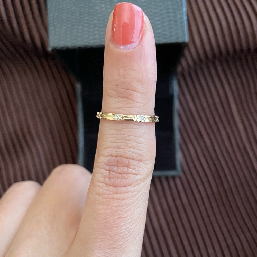 14k Gold Vintage Art Deco Diamond Ring